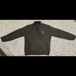 Eddie Bauer Men's Forest Green Button-Up Sweater M